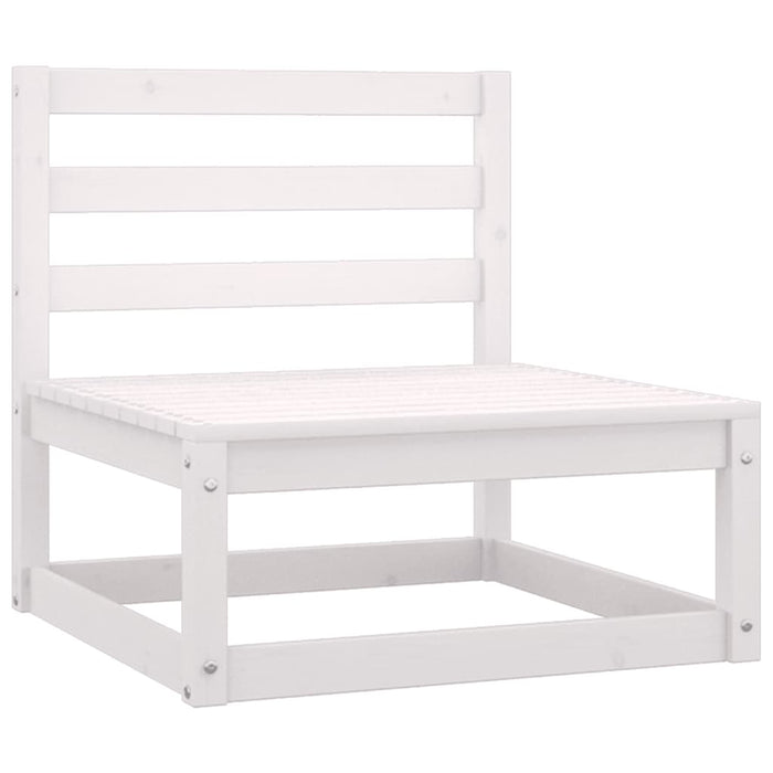 Set mobilier de grădină cu perne, 2 piese, alb, lemn masiv pin - WALTI WALTI
