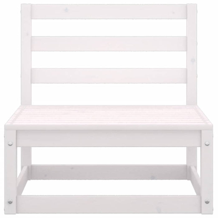 Set mobilier de grădină cu perne, 2 piese, alb, lemn masiv pin - WALTI WALTI