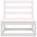 Set mobilier de grădină cu perne, 2 piese, alb, lemn masiv pin - WALTI WALTI