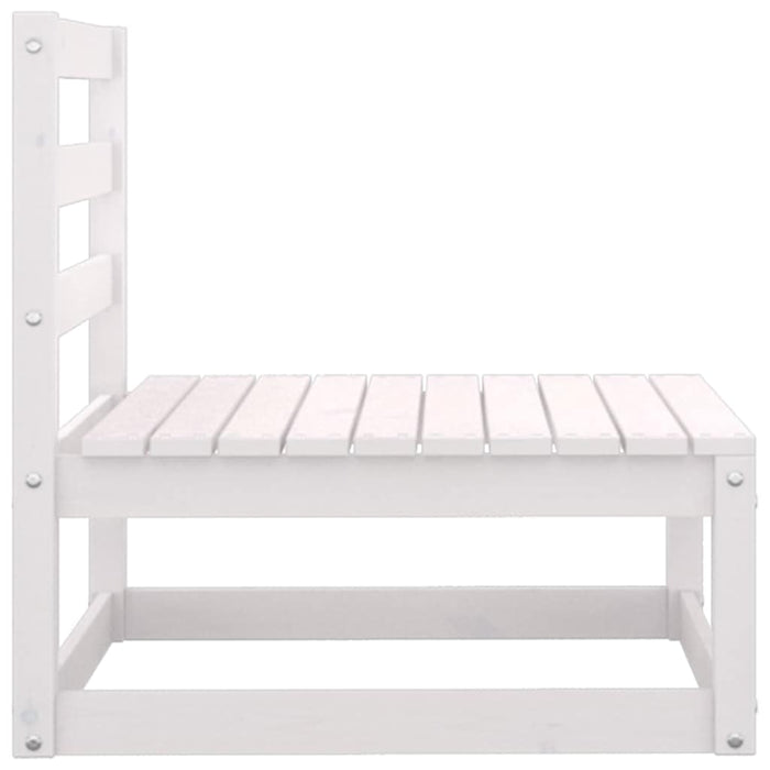 Set mobilier de grădină cu perne, 2 piese, alb, lemn masiv pin - WALTI WALTI