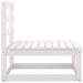 Set mobilier de grădină cu perne, 2 piese, alb, lemn masiv pin - WALTI WALTI