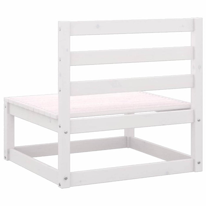 Set mobilier de grădină cu perne, 2 piese, alb, lemn masiv pin - WALTI WALTI