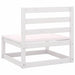 Set mobilier de grădină cu perne, 2 piese, alb, lemn masiv pin - WALTI WALTI