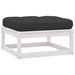 Set mobilier de grădină cu perne, 2 piese, alb, lemn masiv pin - WALTI WALTI