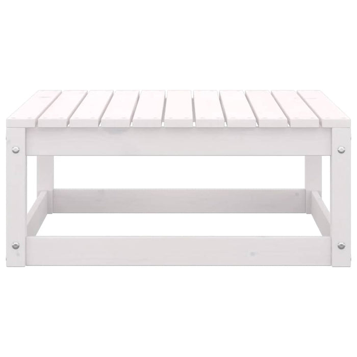 Set mobilier de grădină cu perne, 2 piese, alb, lemn masiv pin - WALTI WALTI