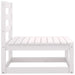 Set mobilier de grădină cu perne, 2 piese, alb, lemn masiv pin - WALTI WALTI