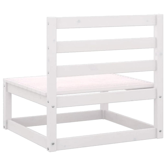 Set mobilier de grădină cu perne, 2 piese, alb, lemn masiv pin - WALTI WALTI