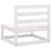 Set mobilier de grădină cu perne, 2 piese, alb, lemn masiv pin - WALTI WALTI