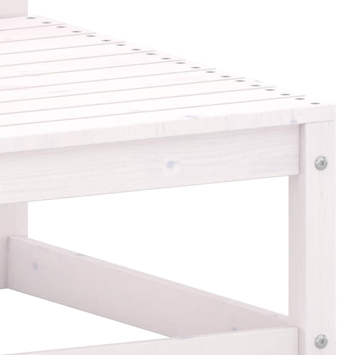Set mobilier de grădină cu perne, 2 piese, alb, lemn masiv pin - WALTI WALTI