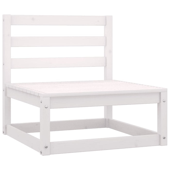 Set mobilier de grădină cu perne, 3 piese, alb, lemn masiv pin - WALTI WALTI