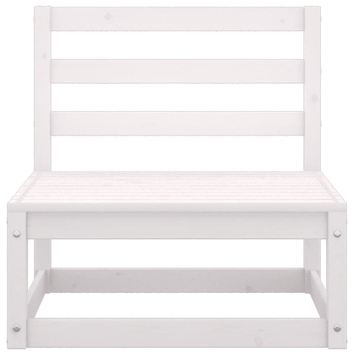 Set mobilier de grădină cu perne, 3 piese, alb, lemn masiv pin - WALTI WALTI