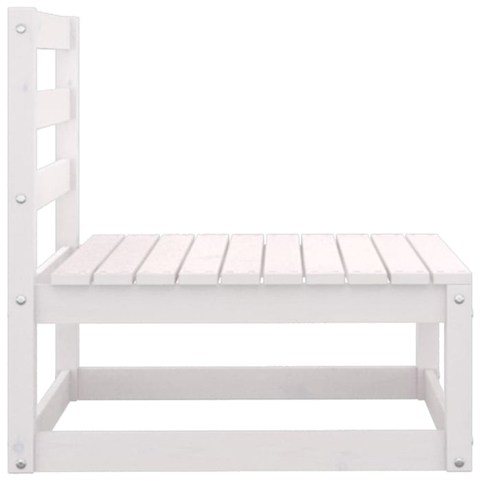 Set mobilier de grădină cu perne, 3 piese, alb, lemn masiv pin - WALTI WALTI