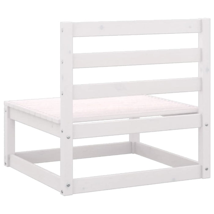 Set mobilier de grădină cu perne, 3 piese, alb, lemn masiv pin - WALTI WALTI