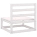 Set mobilier de grădină cu perne, 3 piese, alb, lemn masiv pin - WALTI WALTI
