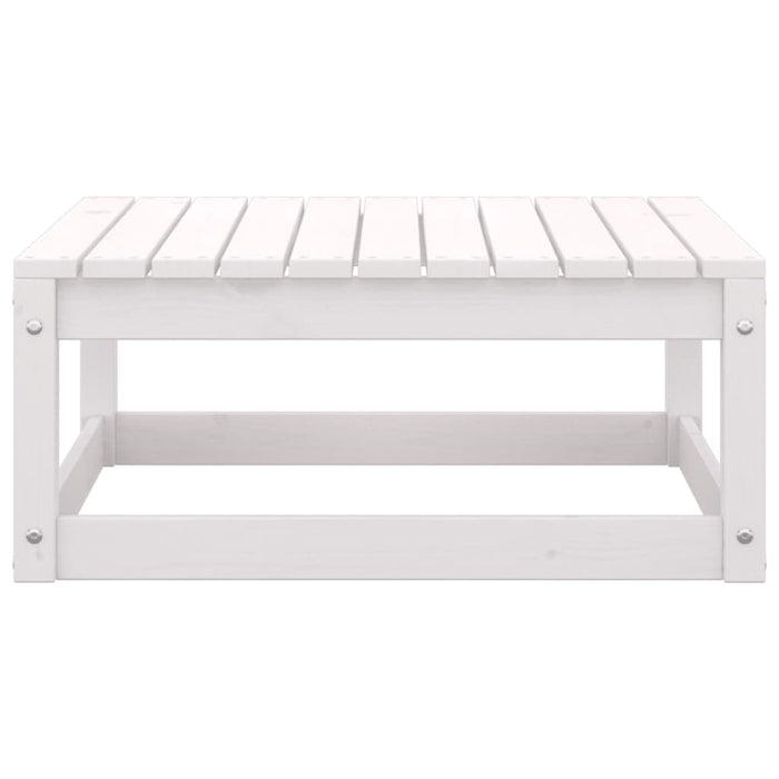 Set mobilier de grădină cu perne, 3 piese, alb, lemn masiv pin - WALTI WALTI