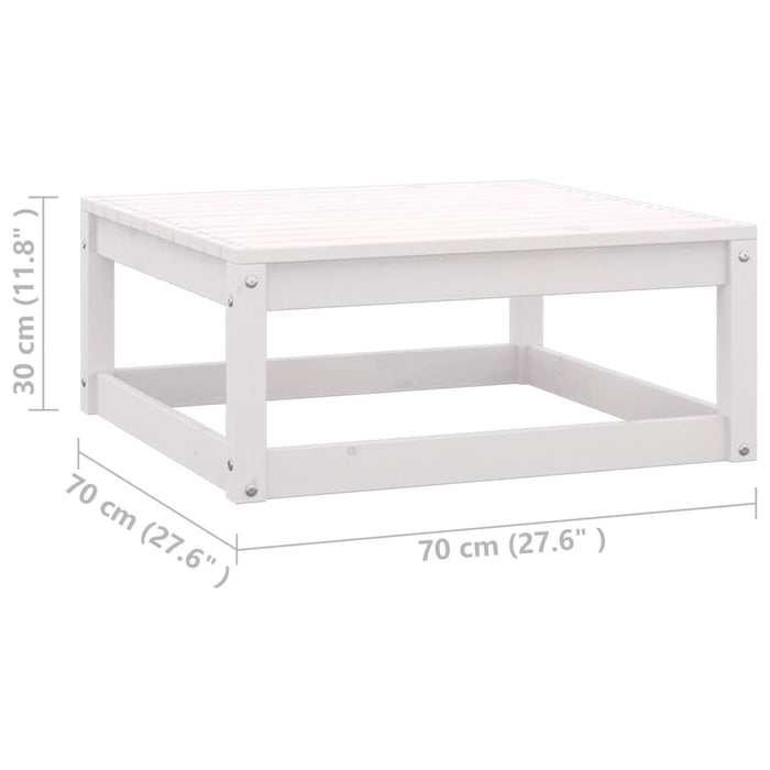 Set mobilier de grădină cu perne, 3 piese, alb, lemn masiv pin - WALTI WALTI