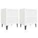 Noptiere cu picioare metalice, 2 buc, alb, 40x30x50 cm - WALTI WALTI