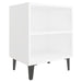Noptiere cu picioare metalice, 2 buc, alb, 40x30x50 cm - WALTI WALTI