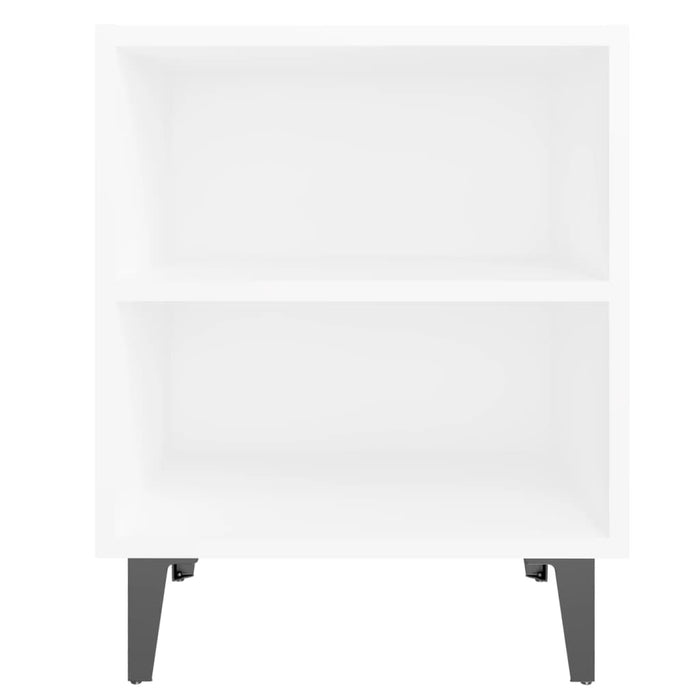 Noptiere cu picioare metalice, 2 buc, alb, 40x30x50 cm - WALTI WALTI