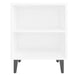 Noptiere cu picioare metalice, 2 buc, alb, 40x30x50 cm - WALTI WALTI