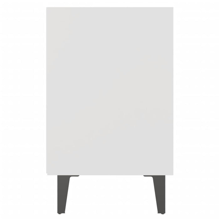 Noptiere cu picioare metalice, 2 buc, alb, 40x30x50 cm - WALTI WALTI