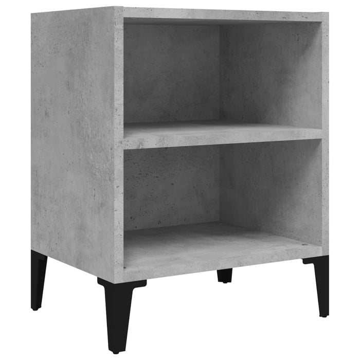 Noptieră cu picioare metalice, gri beton, 40x30x50 cm - WALTI WALTI