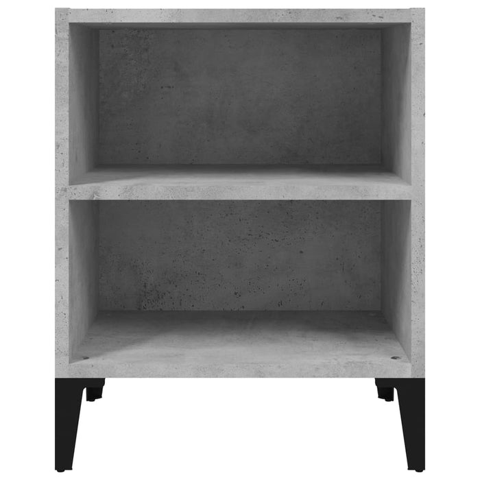 Noptieră cu picioare metalice, gri beton, 40x30x50 cm - WALTI WALTI