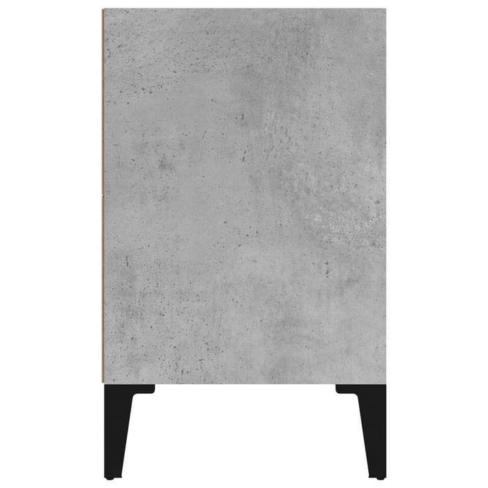 Noptieră cu picioare metalice, gri beton, 40x30x50 cm - WALTI WALTI