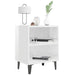 Noptiere, picioare metalice, 2 buc. alb extralucios 40x30x50 cm - WALTI WALTI