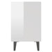 Noptiere, picioare metalice, 2 buc. alb extralucios 40x30x50 cm - WALTI WALTI