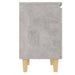 Noptiere cu picioare lemn masiv, 2 buc., gri beton, 40x30x50 cm - WALTI WALTI