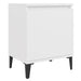 Noptiere cu picioare metalice, alb, 40x30x50 cm - WALTI WALTI
