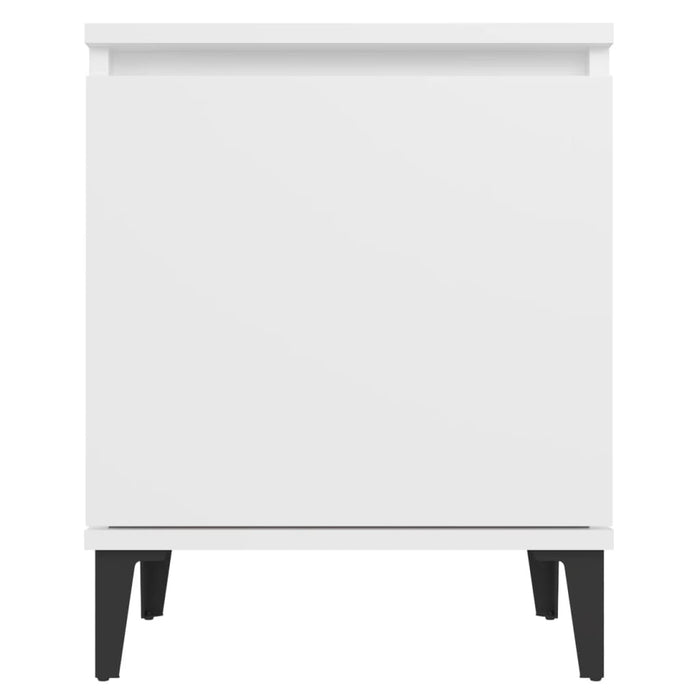 Noptiere cu picioare metalice, alb, 40x30x50 cm - WALTI WALTI