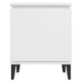 Noptiere cu picioare metalice, alb, 40x30x50 cm - WALTI WALTI