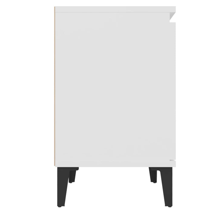 Noptiere cu picioare metalice, alb, 40x30x50 cm - WALTI WALTI