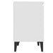 Noptiere cu picioare metalice, alb, 40x30x50 cm - WALTI WALTI