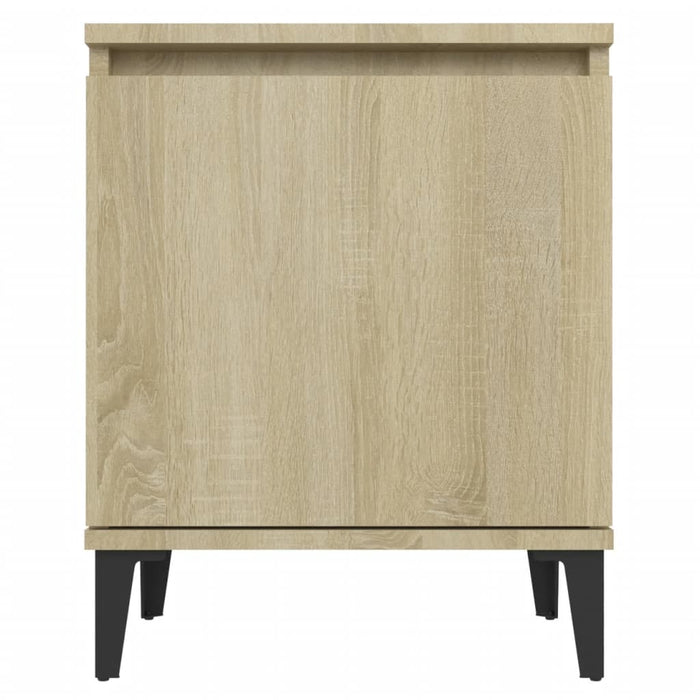 Noptiere cu picioare metal, stejar sonoma, 40x30x50 cm - WALTI WALTI