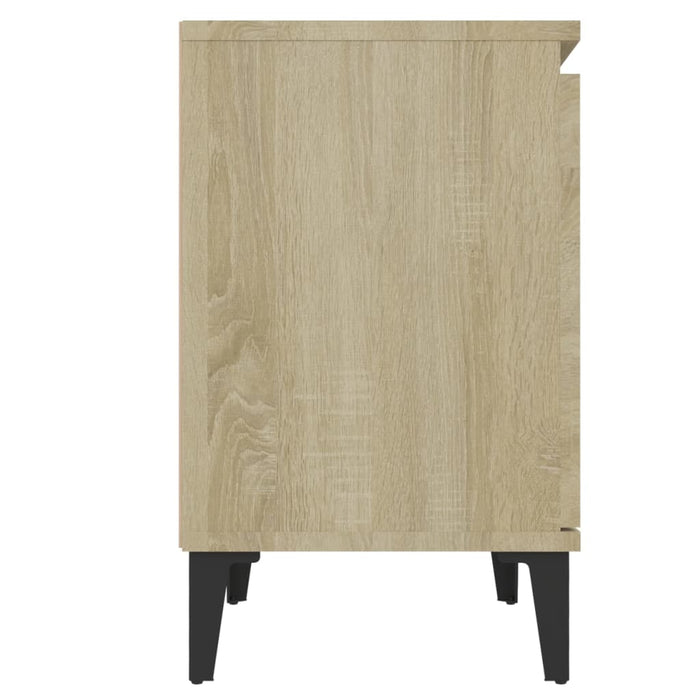 Noptiere cu picioare metal, stejar sonoma, 40x30x50 cm - WALTI WALTI