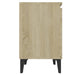 Noptiere cu picioare metal, stejar sonoma, 40x30x50 cm - WALTI WALTI