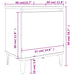 Noptiere cu picioare metal, stejar sonoma, 40x30x50 cm - WALTI WALTI