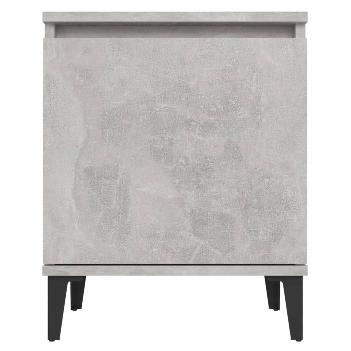 Noptieră cu picioare metalice, gri beton, 40x30x50 cm - WALTI WALTI