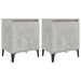 Noptiere cu picioare metalice, gri beton, 40x30x50 cm - WALTI WALTI