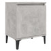 Noptiere cu picioare metalice, gri beton, 40x30x50 cm - WALTI WALTI