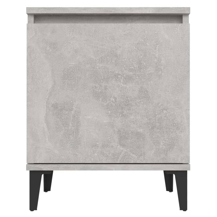 Noptiere cu picioare metalice, gri beton, 40x30x50 cm - WALTI WALTI