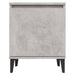 Noptiere cu picioare metalice, gri beton, 40x30x50 cm - WALTI WALTI