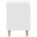Noptiere cu picioare lemn masiv pin, 2 buc., alb, 40x35x50 cm - WALTI WALTI