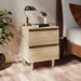 Noptiere picioare lemn masiv pin 2 buc stejar sonoma 40x35x50cm - WALTI WALTI