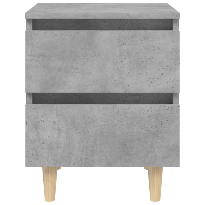 Noptieră cu picioare din lemn masiv pin, gri beton, 40x35x50 cm - WALTI WALTI