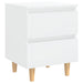 Noptiere & picioare lemn pin 2 buc. alb extralucios 40x35x50 cm - WALTI WALTI