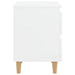 Noptiere & picioare lemn pin 2 buc. alb extralucios 40x35x50 cm - WALTI WALTI